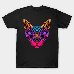 Black Neon Cat T-Shirt